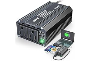 LIVOWALNY 300W Power Inverter DC 20V to AC 110V Compatible with Dewalt Battery Inverter Charger Adapter Power Supply with 2 A