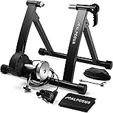 Alpcour Bike Trainer Stand for Indoor Riding – Portable Foldable Magnetic Stainless Steel Indoor Trainer, Noise Reduction, 6