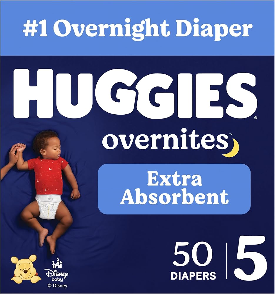 Huggies Overnites Diapers Size 5, 50 Count