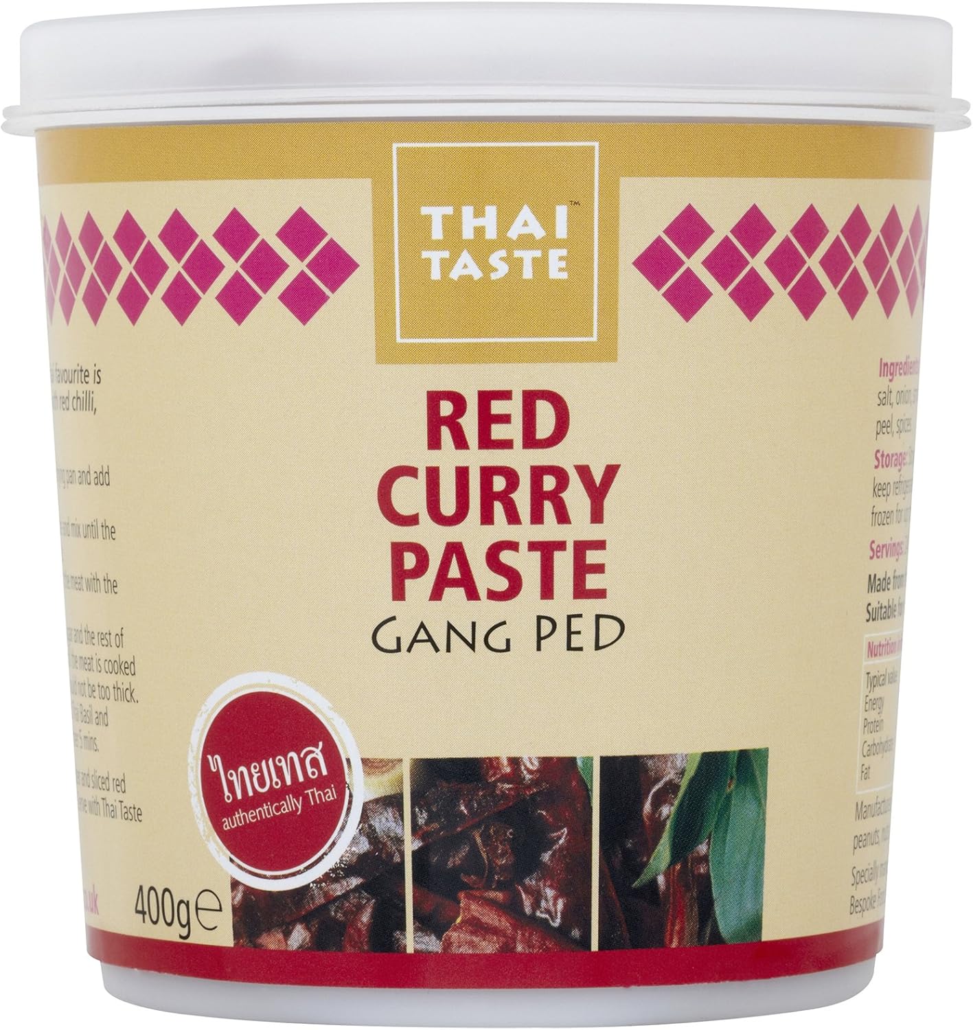 Thai Taste Red Curry Paste, 400 g Amazon.co.uk Grocery