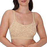 Bali Womens Breathe Bralette, Cotton Modal Wireless Bra, Lightweight Breathable Pullover Bralette, Convertible Straps