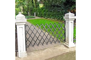 VEVOR Folding Security Door, 63.39" H x 70" W Accordion Gate, Steel, 360 Rolling Barricade, Scissor Gate/Door with Padlock