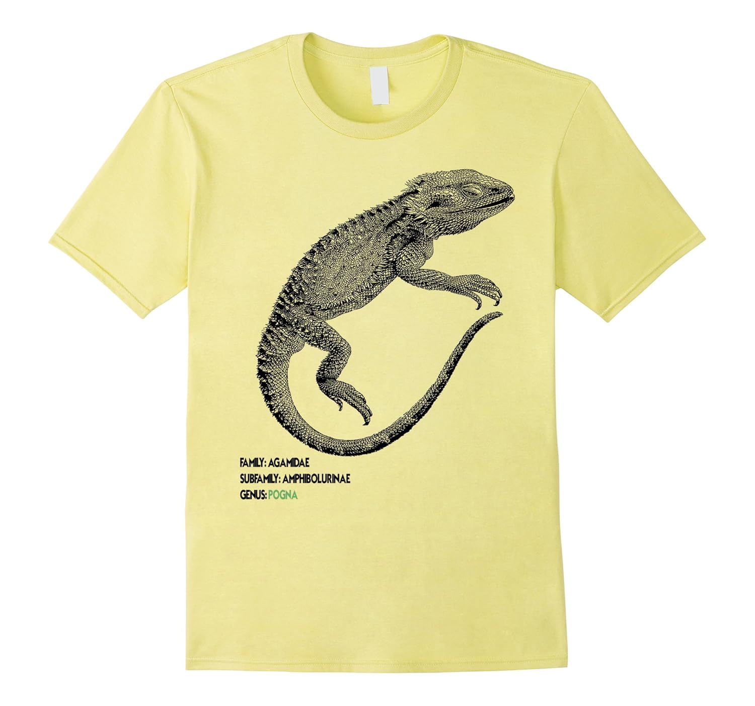 Bearded Dragon Taxonomy Reptile Anatomy Naturalist T-Shirt