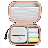 RLSOCO Hard Case for Memoking T02 & Nelko PM230 & Anycash & Phomemo M02/T02/M02X & Ponek & Memoqueen T02 Sticker Printer，Mini Bluetooth Portabel Sticker Maker - Grey (Case Only)