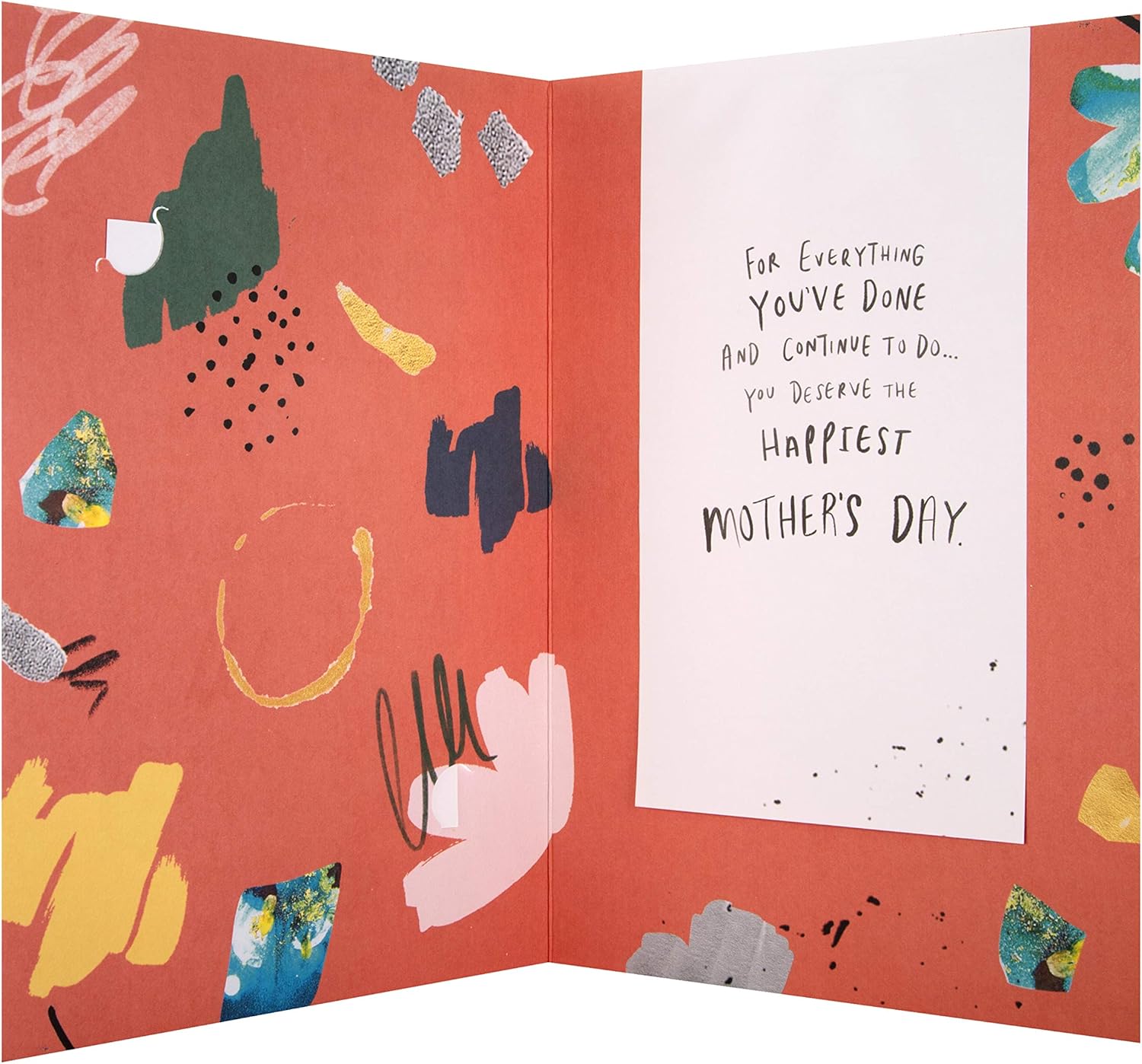 Hallmark Mothers Day Card for Mum With Keepsake Magnet, Funky Pattern Design, White, Pink, Green, Red - Image 5