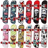 HOMETALL Finger Skateboards for Kids Set of 12 | Mini Skateboard Fingerboards 12 Pieces Finger Toys Pack, Gifts for Kids Children Finger Skater