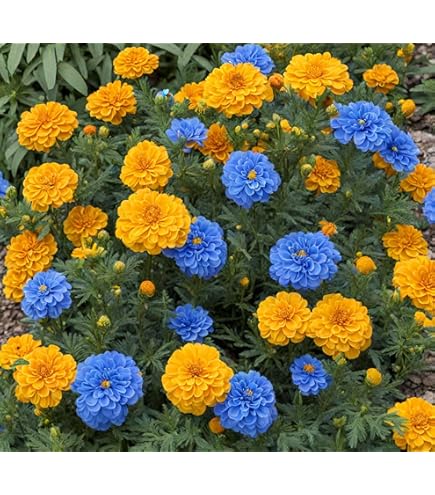 Amazon.com : Generic Fresh 100 pcs Marigold Flower Seeds for Planting Blue  : Patio, Lawn & Garden