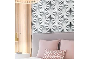 LEYHOONEY Large Wall Stencils for Painting on Walls 2-Pack 12 x 12 Inch Reusable Tile Stencil, Large Fern Leaf Stencils for Walls and Tiles - Fern Pattern