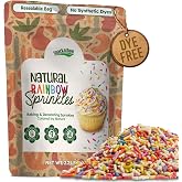 Snackathon Natural Sprinkles for Baking & Decorating, Dye-Free Rainbow Sprinkles, 2.2 LB Bulk Jimmies in Resealable Pouch - Naturally Colored, No Artificial Dyes or Flavors for Cupcakes, Cookies & Treats