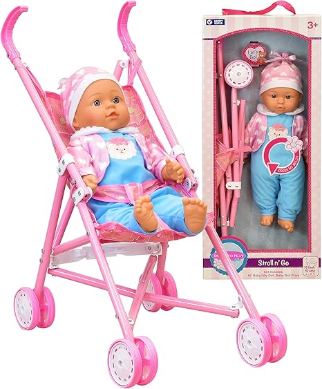 doll and stroller set