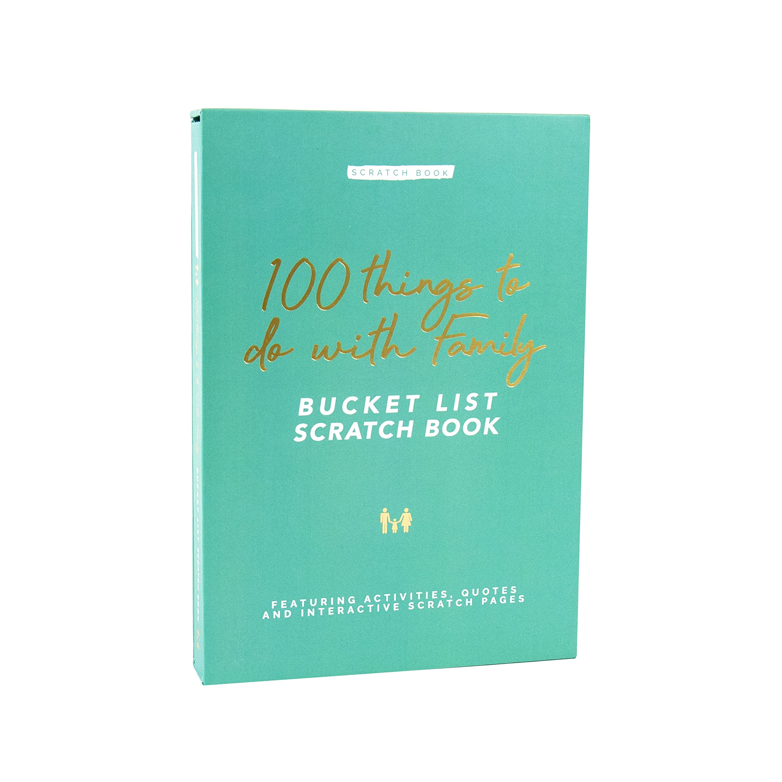 Gift Republic Scratch Off Book|Family Edition|100 Things To Do,Green,Medium