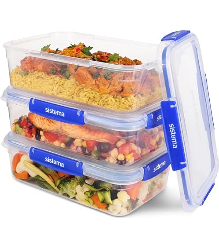 Sistema KLIP IT PLUS Récipients de conservation alimentaire | 2,2 l | Boîtes alimentaires étanches, empilables et hermétiques, compatibles réfrigérateur/congélateur | Plastique sans BPA | 2 pièces Sistema KLIP IT PLUS Récipients de conservation alimentaire | 2,2 l | Boîtes alimentaires étanches, empilables et hermétiques, compatibles réfrigérateur/congélateur | Plastique sans BPA | 2 pièces