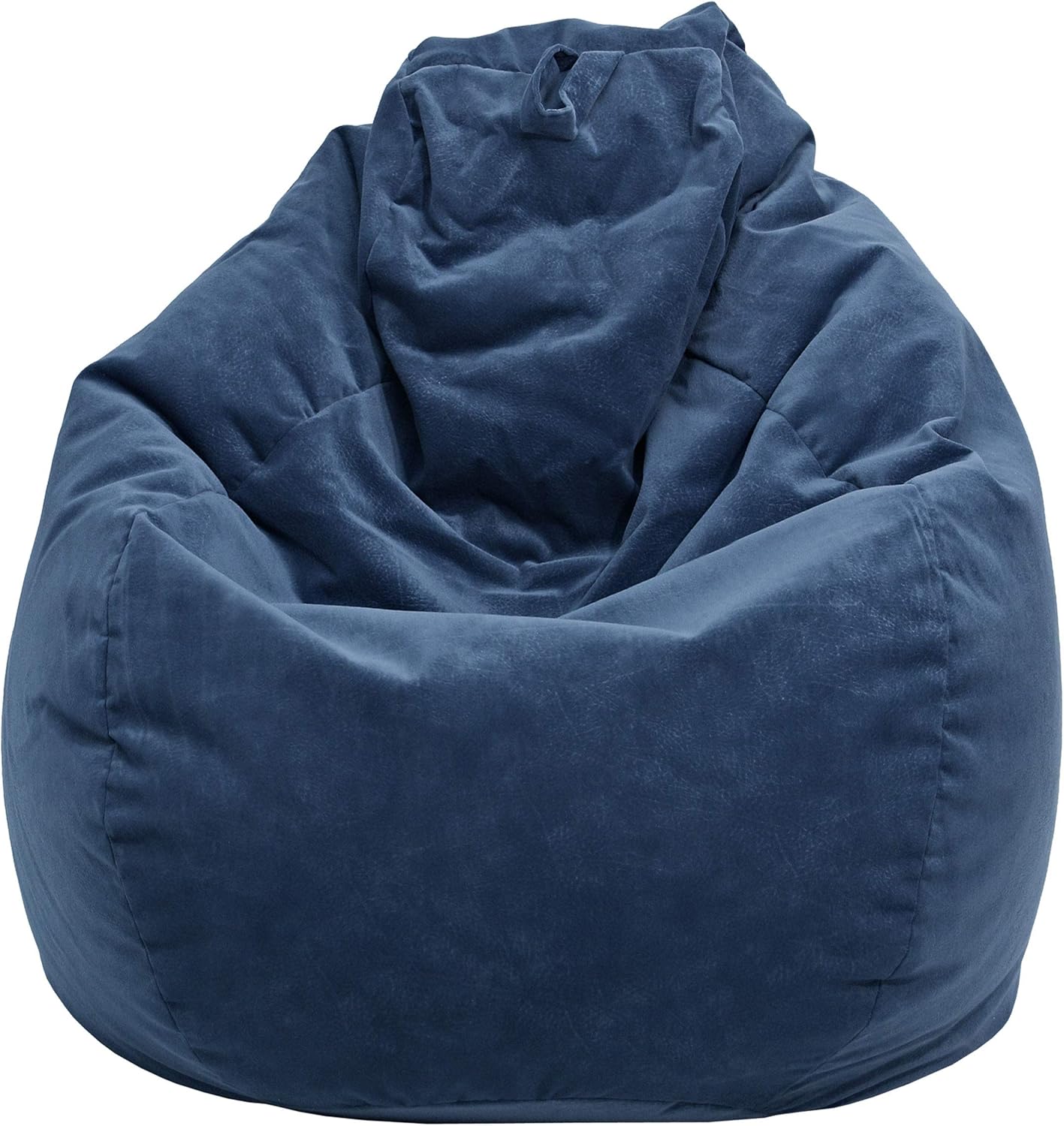 Gold Medal Bean Bags Tear Drop Fairview MicroFiber Suede Bean Bag, Large, Navy