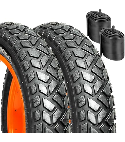 Fat Tire With Tubes HEB VIPERESS 20x4 & 26x4 Fat Bike Tires Tubes - Heavy Duty E-Bike & Mountain Bike Tires With All-Terrain Tread, Anti-Puncture Design (2 Tires 2 Tubes