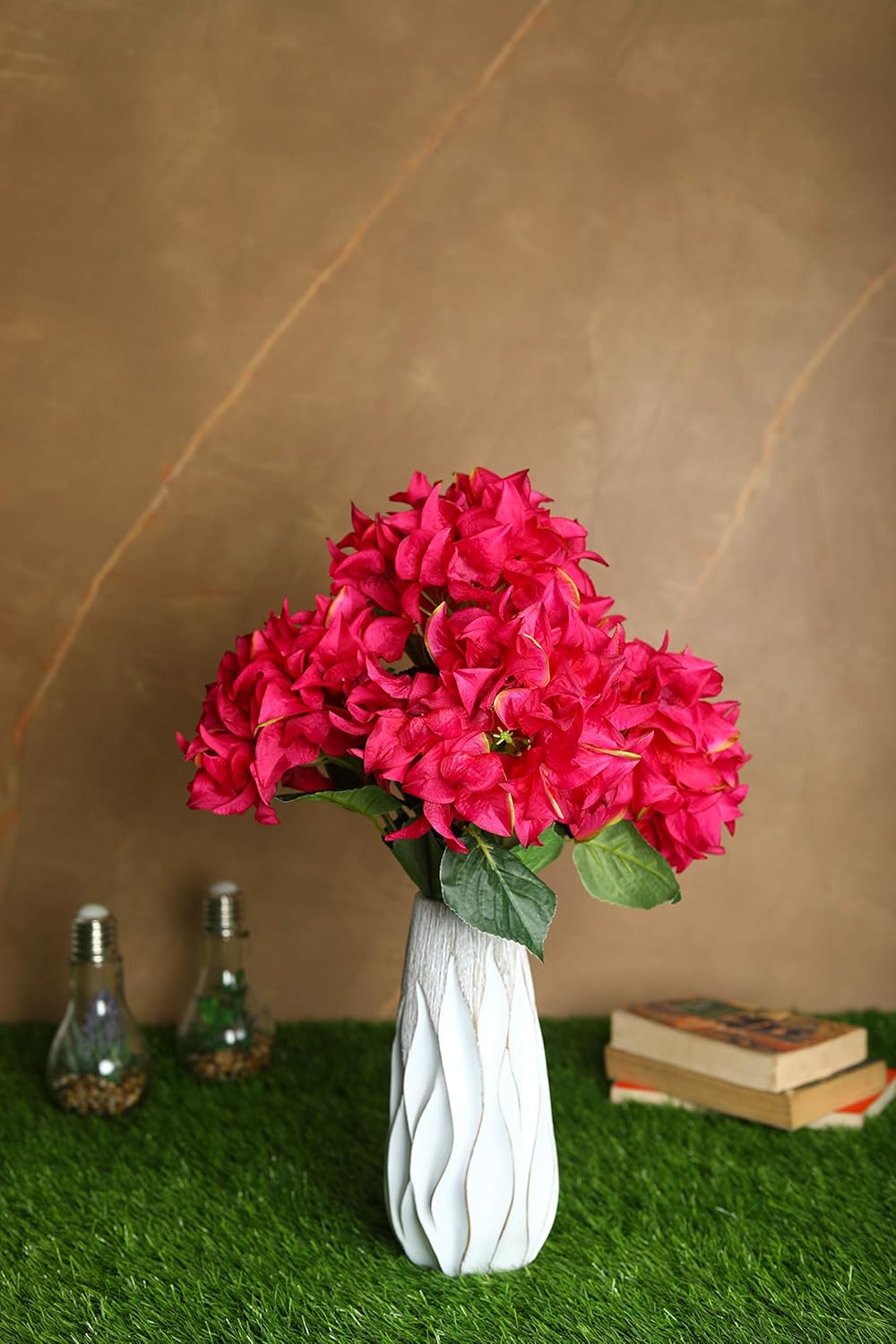 Buy Pollination Beautiful Pink Bougainvillea Artificial Flower Bunch For Living Room Office Desk Decoration Pack Of 1 19 Inch Online At Low Prices In India Amazon In