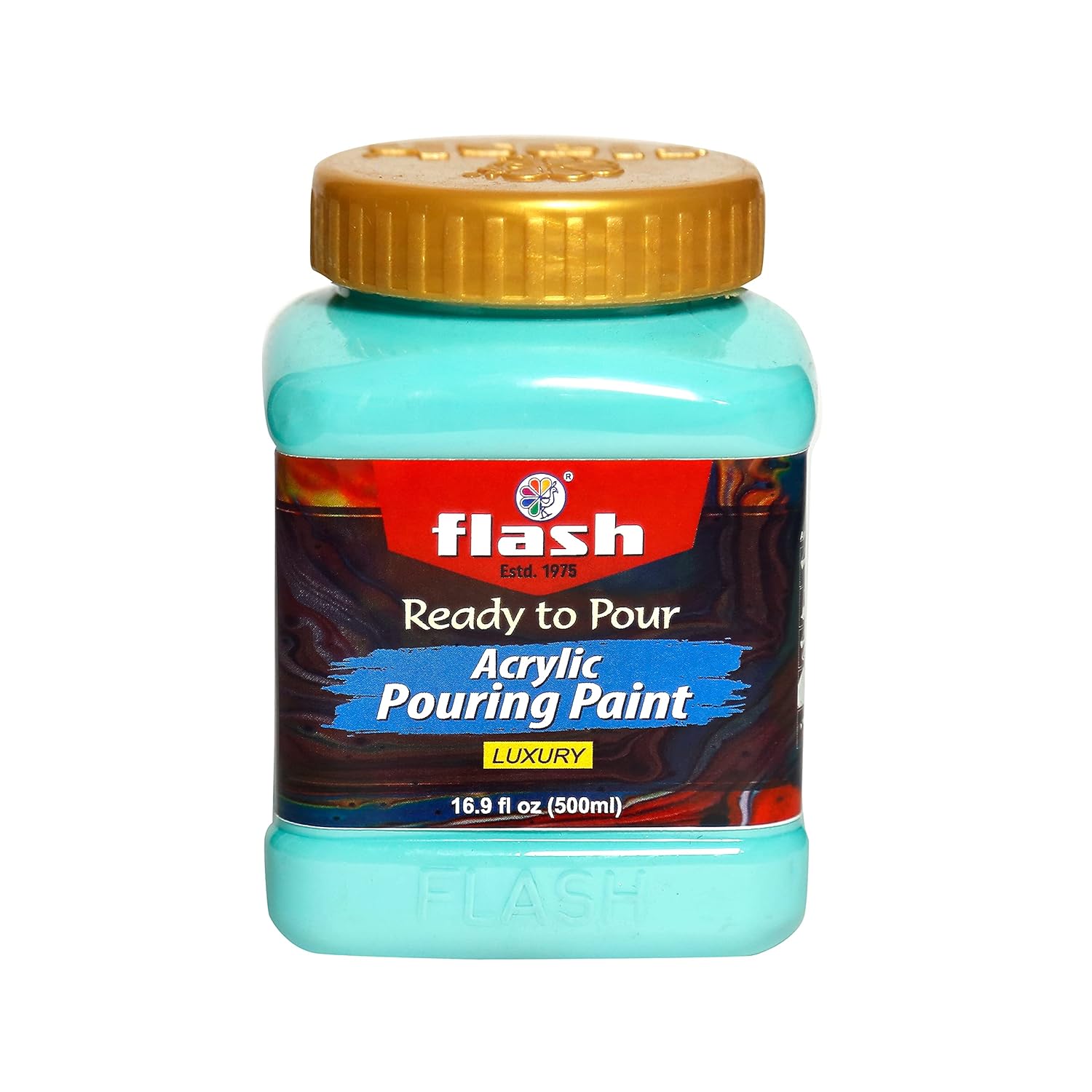Flash Acrylic Ready to Pour Pouring Paint ( Aqua Green ) 500ml / 16 fl
