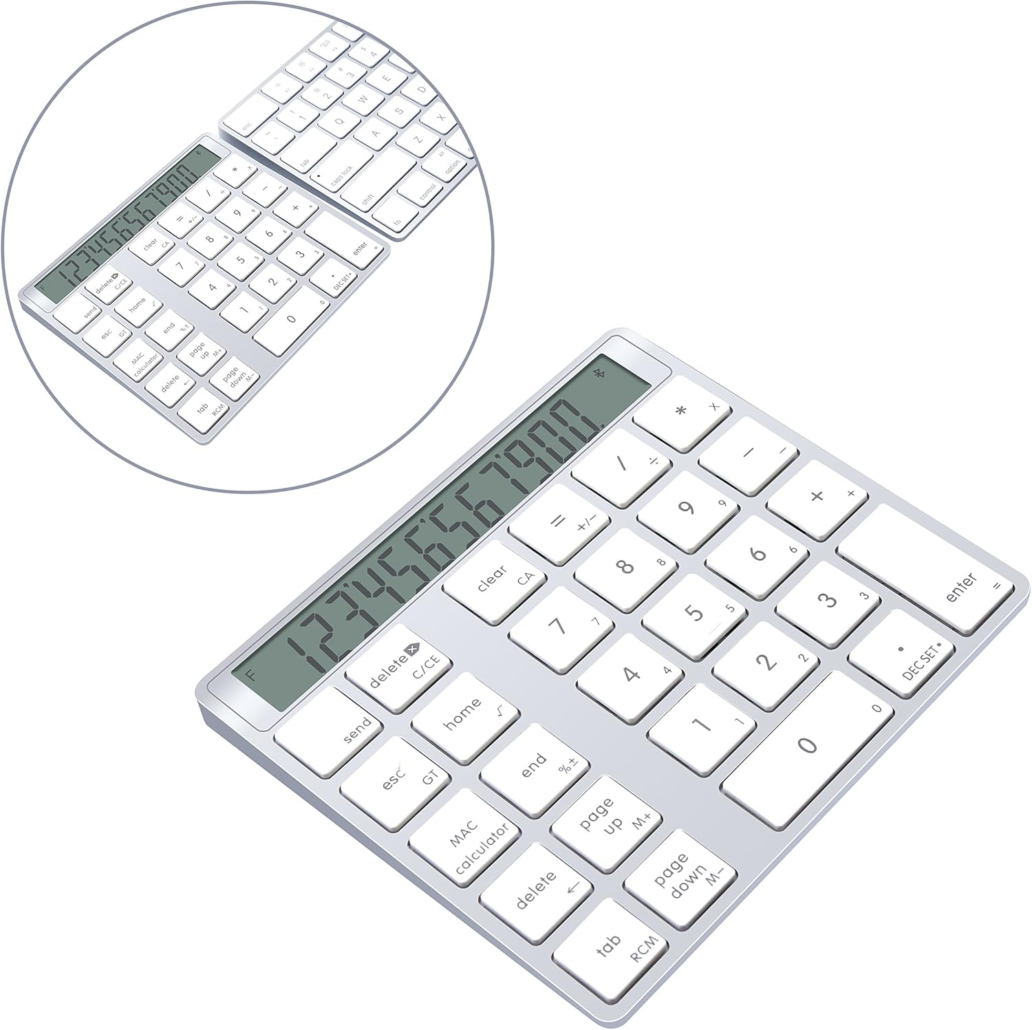 Alcey Bluetooth Wireless Magic Keypad & Calculator Combo with 6Month