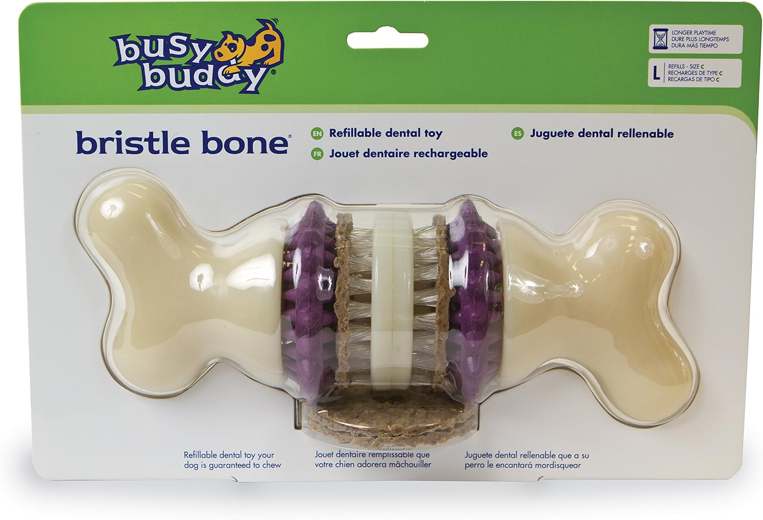 PetSafe Busy Buddy Bristle Bone Dog Chew Toy, L - Image 3