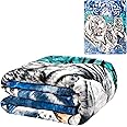 JP Imports Signature Collection 12 White Tigers Hidden Mink Queen Blanket