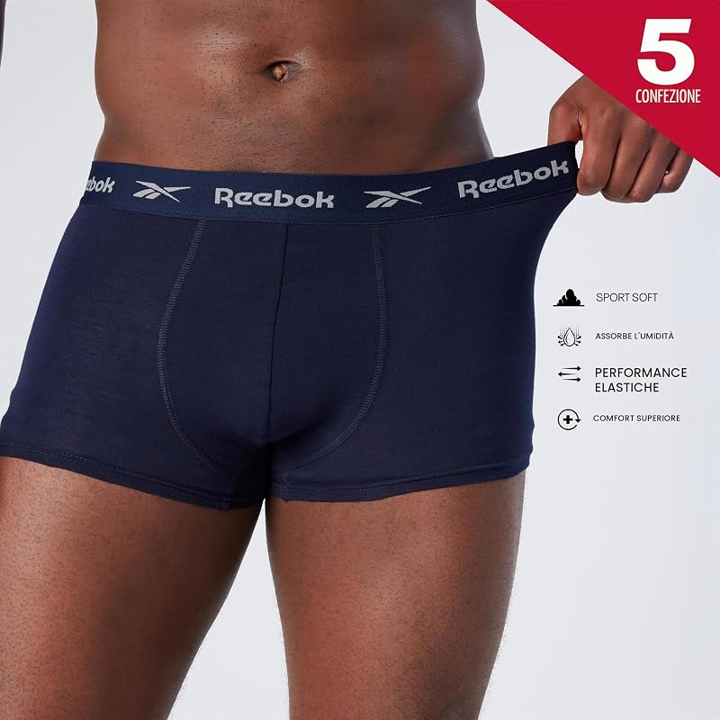 Boxer da Uomo | Confezione da 5 Boxer Sportivi, M, Multicolore