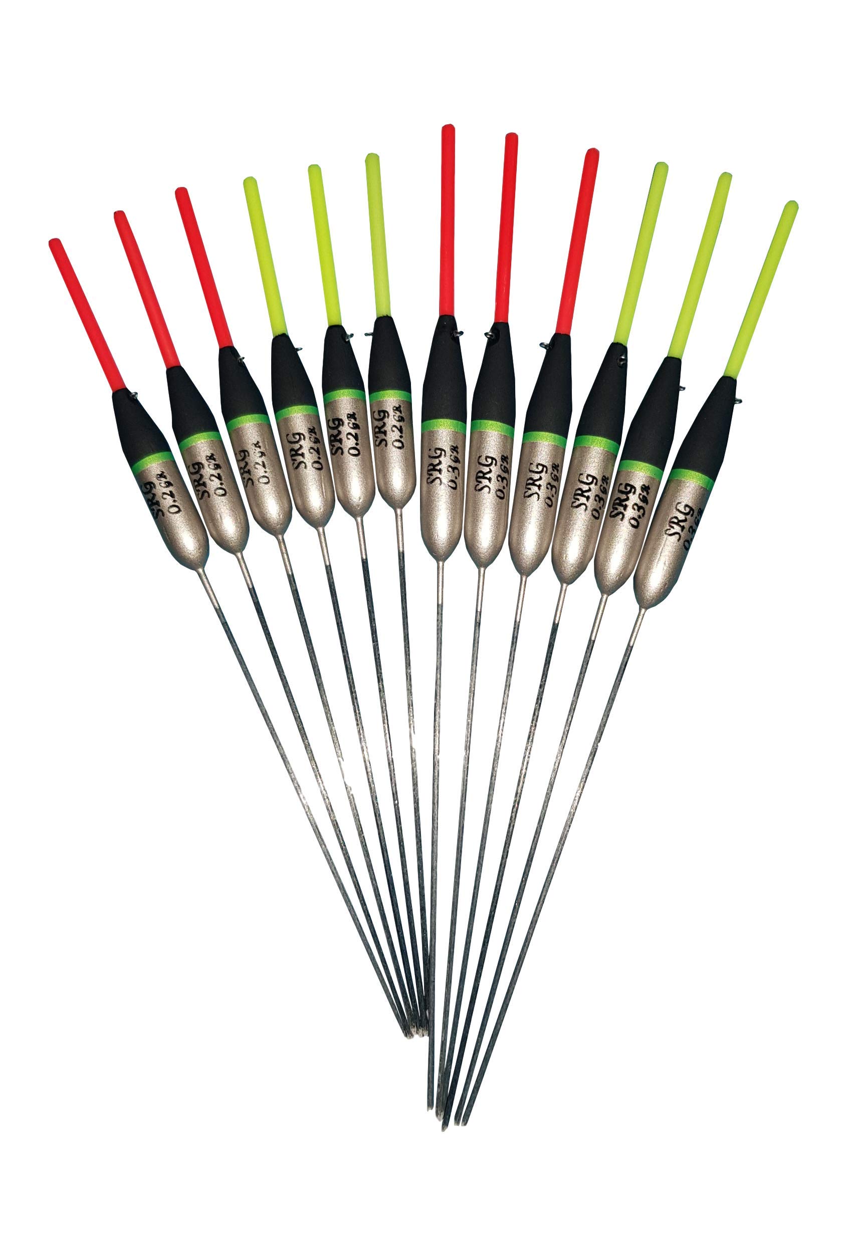 SRG Pole Floats 12 x Assorted Pole Floats (Pack E)