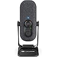 JLab Go Talk USB Microphone, Black, USB-C Output, Cardioid or Omnidirectional, 96k Sample Rate, 20Hz, 20kHz Frequency Response, Volume Control and Quick Mute, 3.5mm AUX, Plug and Play