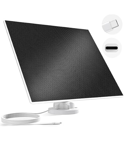 Alimentation Caméra Sécurité Lot De 2 Panneaux Solaires USB 4W Nicesolar - IP65 - Pour Caméras De Sécurité Extérieur Panneau Solaire Usb 4w Nicesolar Ip65
