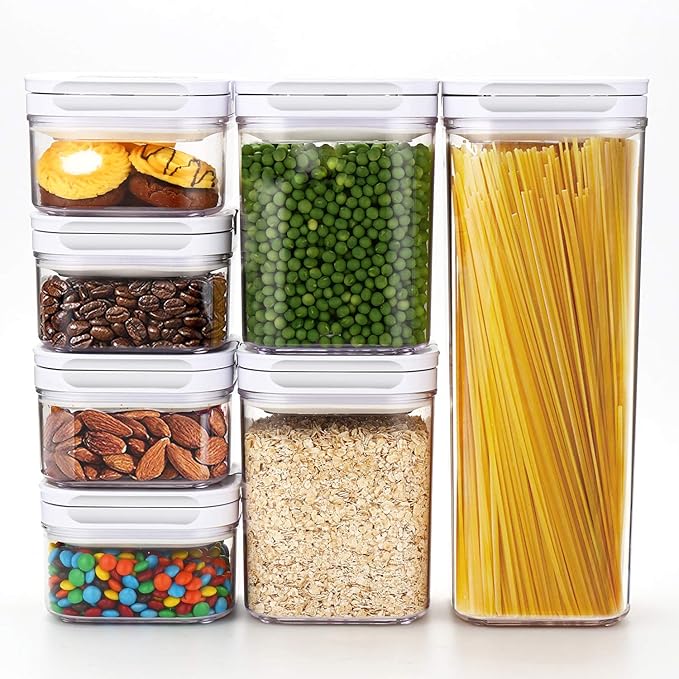Airtight Food Storage Containers with Lids 7 Piece Set Air Tight