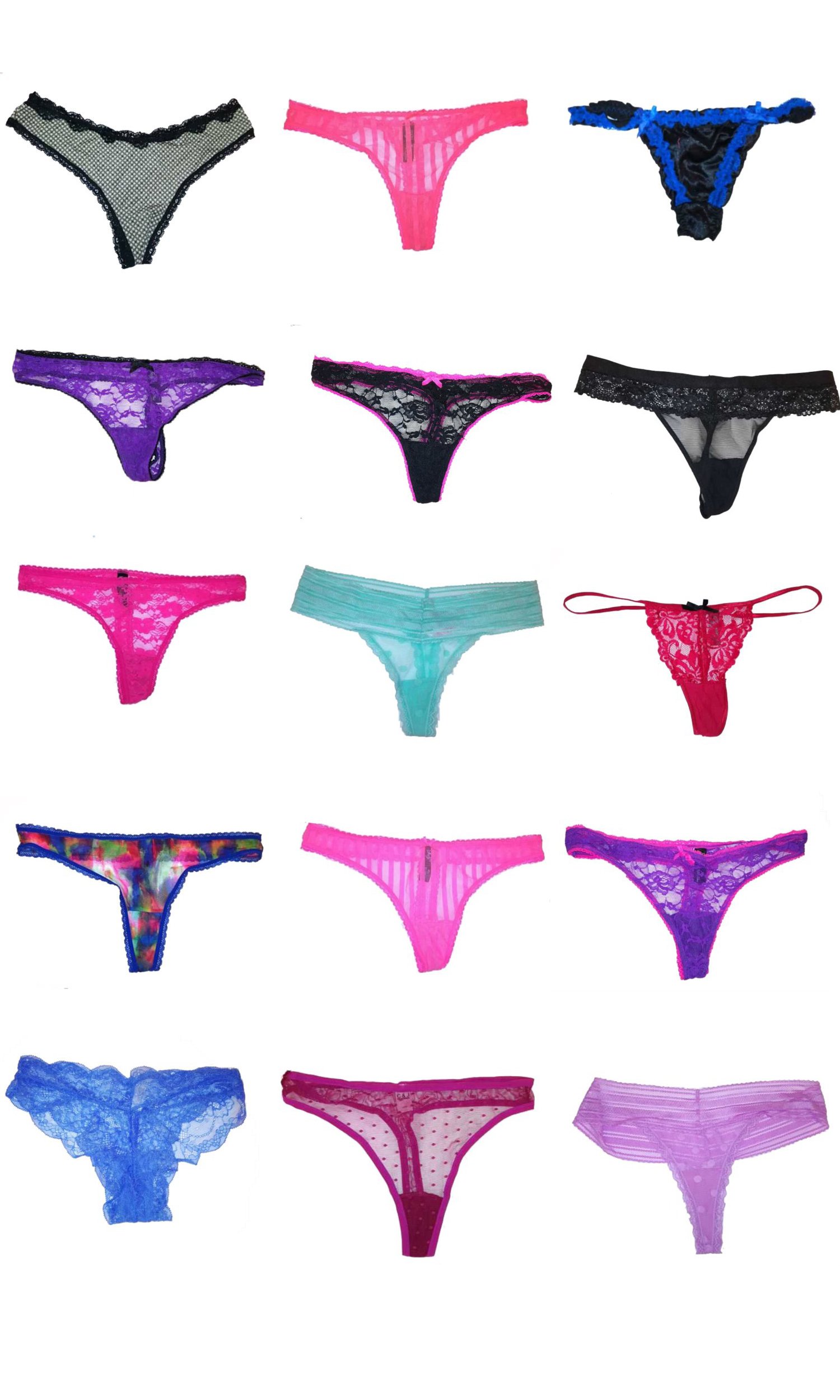 jooniyaa Women Variety of Underwear Pack T-Back Thong G-String Panties ...