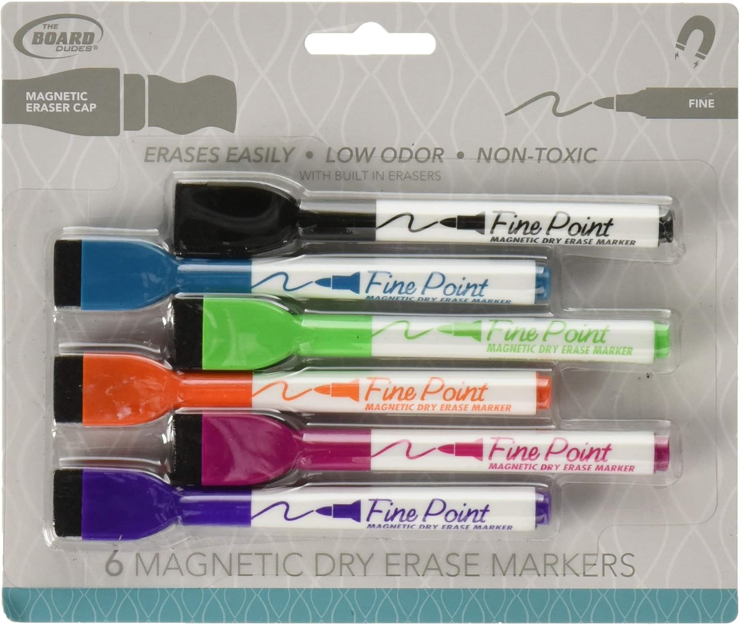 Board Dudes SRX Dry Erase Markers, 6Pack, Assorted Colors