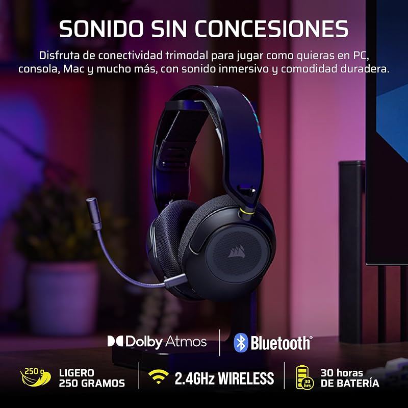 HS35 v3 Headset Gaming sem fios – Preto