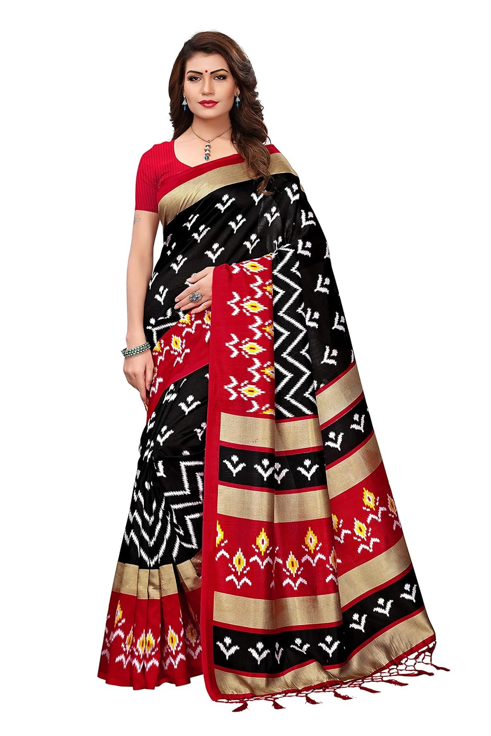 anni designer women's silk saree with blouse piece