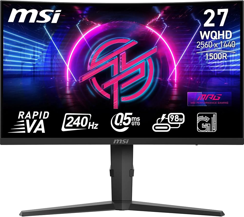 MSI MPG 275CQRXF 27 Inch Curved Gaming Monitor 240 Hz 2560 x 1440