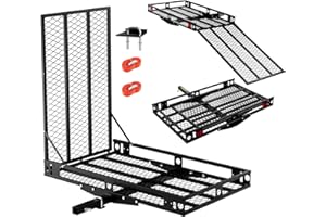 ERGOMASTER Hitch Cargo Carrier with Ramp, 49 '' x 28'' Folding Hitch Mount Mobility Scooter Wheelchair Carrier (Only Ramp Fol
