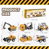 Dreamon 6pc Diecast Construction Vehicles Set Excavator Road Roller Dumper view 3