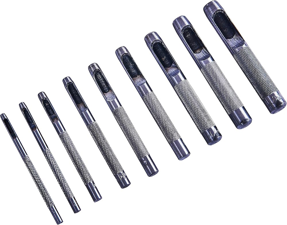 Amtech H1850 9 Piece Hollow Punch Set