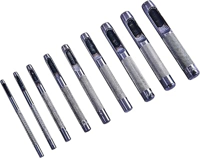 Amtech H1850 9 Piece Hollow Punch Set