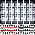 Terminal Block 8 Position, 12PCS/ 6 Set Terminal Block Strip & Ground Terminal Block, Screw Terminal Block Connector, Pluggable Distribution Terminal Blocks with Cover, Bus Bar Terminal Block 600V 15A