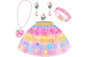 OHARLOBE Princess Dress Up for Girls 4-6,Light Up Dress Up Clothes Toddler Toy,Kids Toys for 3-6 year old Girl Birthday Gift