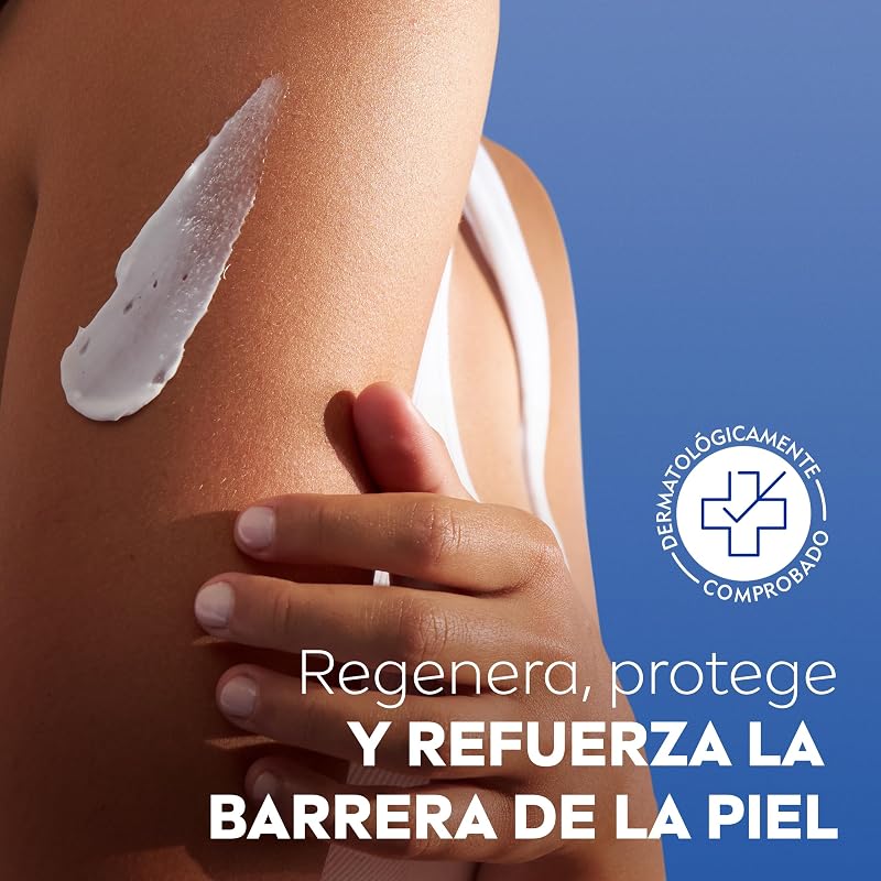 Repara & Cuida Crema hidratante corporal, facial y para manos (1 x 400 ml), crema hidratante 72 h con glicerina y vitamina E pura, para piel seca y muy seca