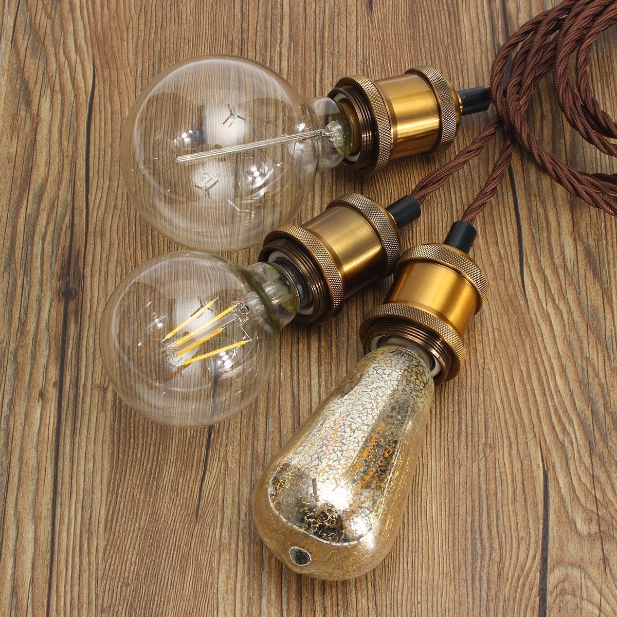 PIANUO 3 Way Ceiling Pendant Cluster Light Fitting Lights E26 Socket Hanging Light Industrial Ceiling Lights for Living Room Dining Room Bedroom Office