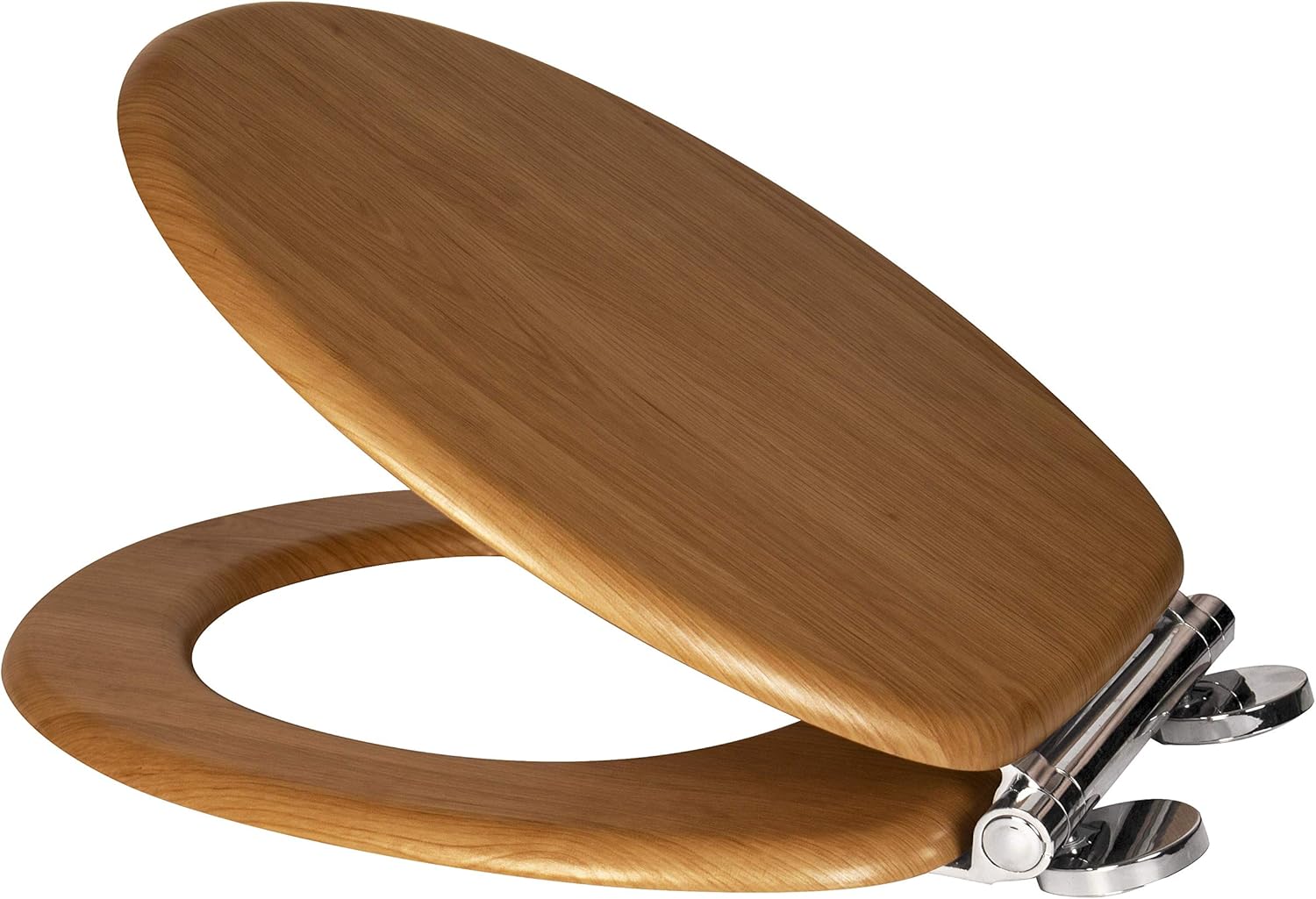 Croydex FlexiFix Toilet Seat, Oak Effect/Grey Oak/White, Universal