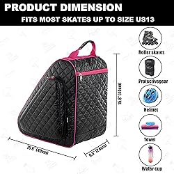 HEXIFUL Skate Bag to Carry Ice Skates, Inline