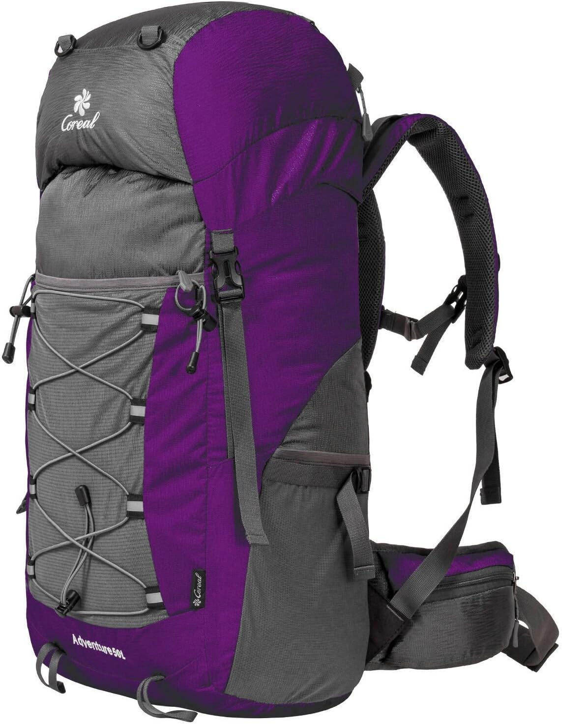purple hiking backpack