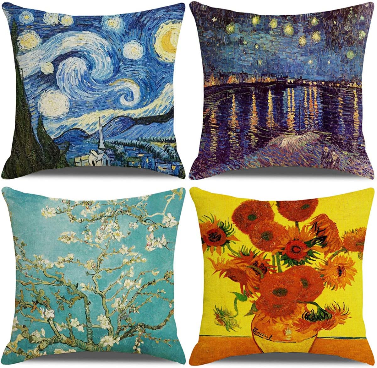 Vida Bohemia Van Gogh Pillow Covers 18x18 Van Gogh Painting