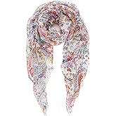 MELIFLUOS DESIGNED IN SPAIN Scarf for Women Lightweight Paisley Fashion for Summer Fall Scarves Shawl Wrap