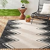 Home Dynamix Nicole Miller New York Patio Sofia Leon Indoor/Outdoor Area Rug, Black/Ivory, 7'9"x10'2" Rectangle