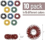 Mr. Pen Spiky Sensory Rings 10 Pack Stainless Steel Anodized Fidget Rings view 2