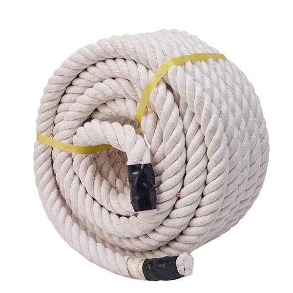 BRETANGME NATURAL WHITE COTTON ROPE 3/4 INCH ×...