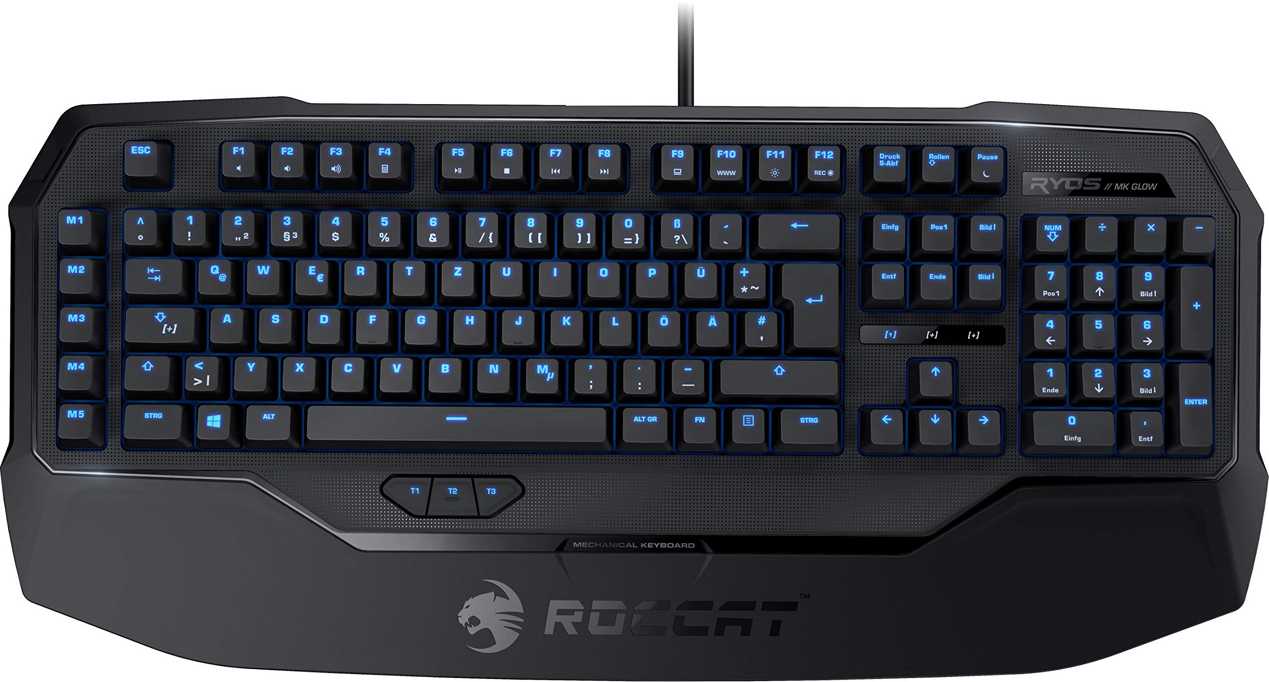 Roccat ROC-12-753-BN Ryos MK Glow MX Brown FR Layout Gaming Keyboard Black (Certified and Refurbished)